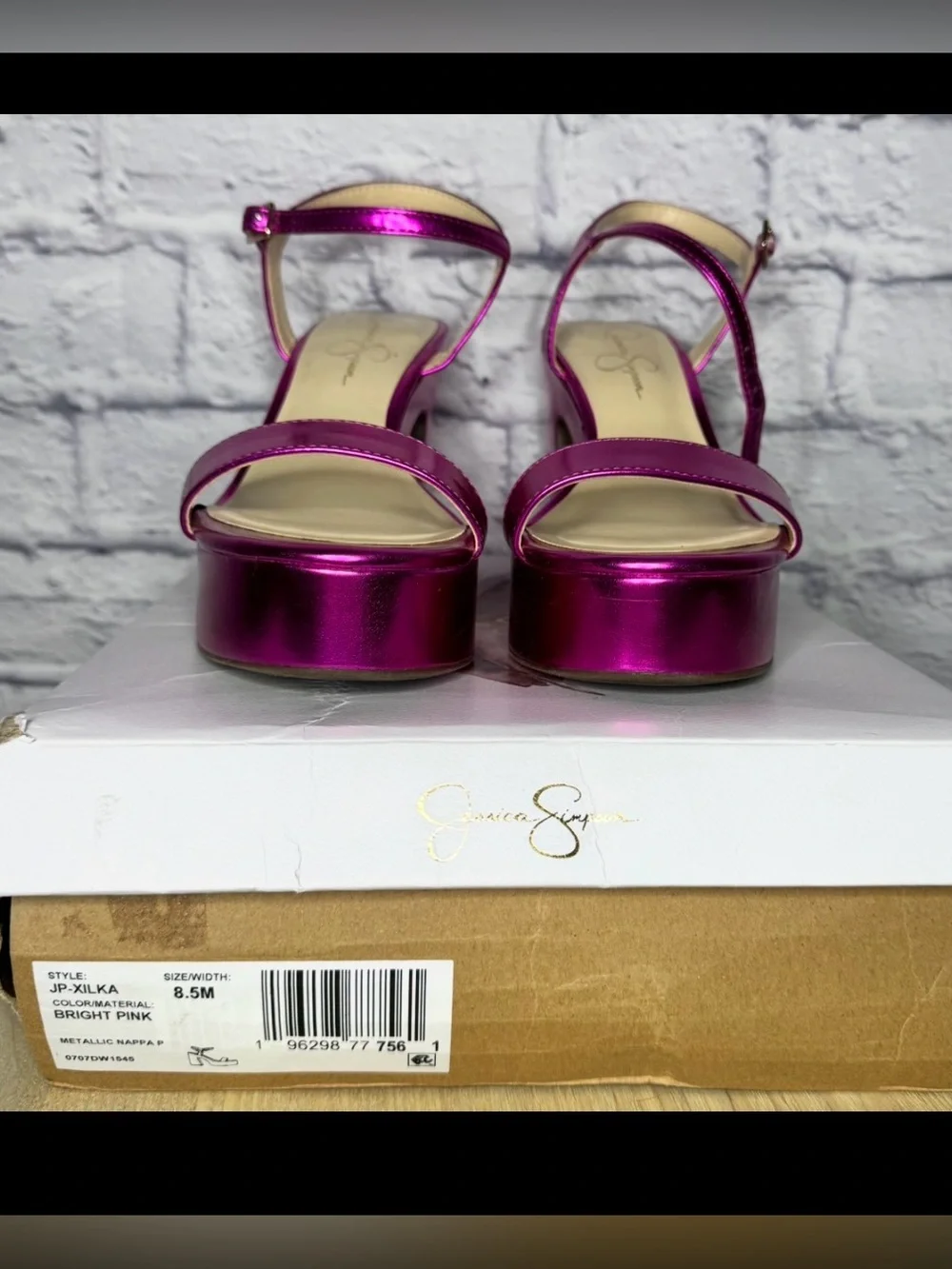 Jessica Simpson pink platform block heels NEW w box 8.5M